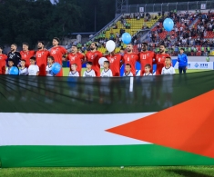 المباراة الودية الأولى بين فلسطين وقرغيزستان