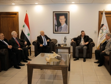 خلال لقائه رئيس الاتحاد الرياضي العام السوري.. الرجوب يبحث تعزيز العلاقات الرياضية بين الاتحادين