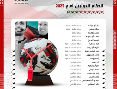 الفيفا يعتمد القائمة الدولية للحكام الفلسطينيين