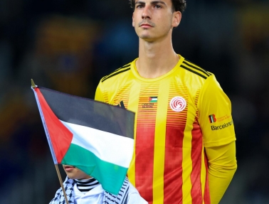 المباراة التاريخية لفلسطين مع منتخب كتالونيا