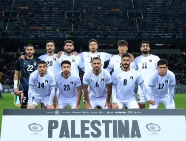 المباراة التاريخية لفلسطين مع منتخب كتالونيا