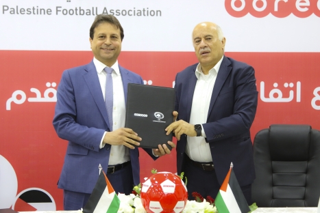 الاتحاد الفلسطيني لكرة القدم وشركة&nbsp;Ooredoo&nbsp;يجددان&nbsp;اتفاقية رعاية كرة القدم الفلسطينية
