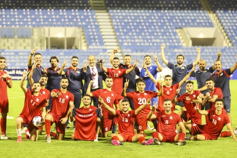 الفدائي الأولمبي يهدي فوزه على لبنان للجماهير الفلسطينية