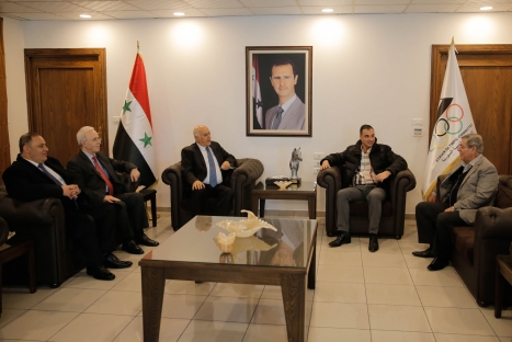 خلال لقائه رئيس الاتحاد الرياضي العام السوري.. الرجوب يبحث تعزيز العلاقات الرياضية بين الاتحادين