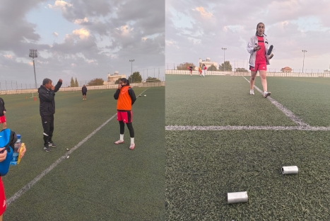 قوات الاحتلال تطلق قنابل الغاز والصوت على ملعب ماجد أسعد خلال تدريب لمنتخب السيدات
