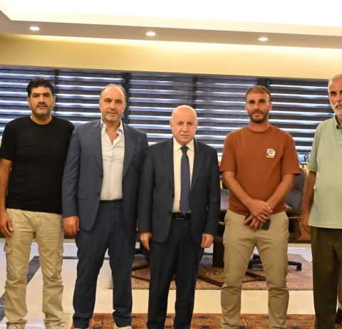 وفد من اتحاد الكرة يزور الاتحاد اللبناني&nbsp;ويبحث&nbsp;أوضاع اللاعب الفلسطيني