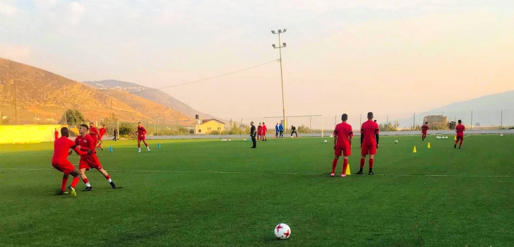 خلال المعسكر التدريبي لمنتخبنا الأولمبي في الفارعة