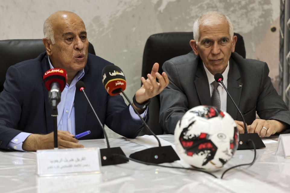 خلال مؤتمر صحفي قبل زيارة إنفانتينو..  الرجوب: نأمل أن يغادرنا الضيوف وهم على قناعة بقدرتنا على بناء دولة مستقلة تكون الرياضة مكونا أساسيا فيها