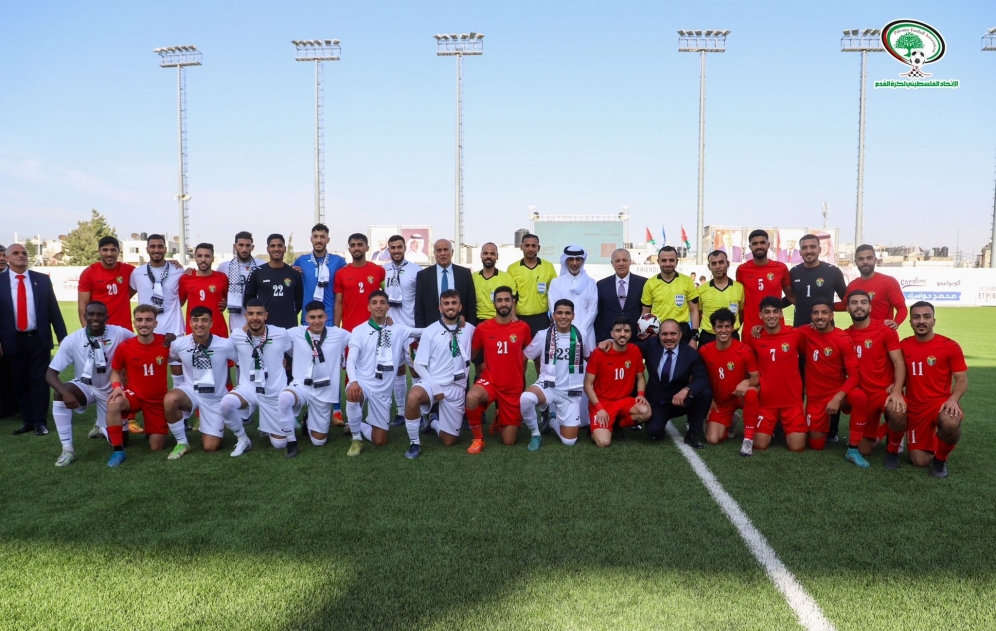 الأولمبي الفلسطيني والأردني في افتتاح ملعب بيليه 2023