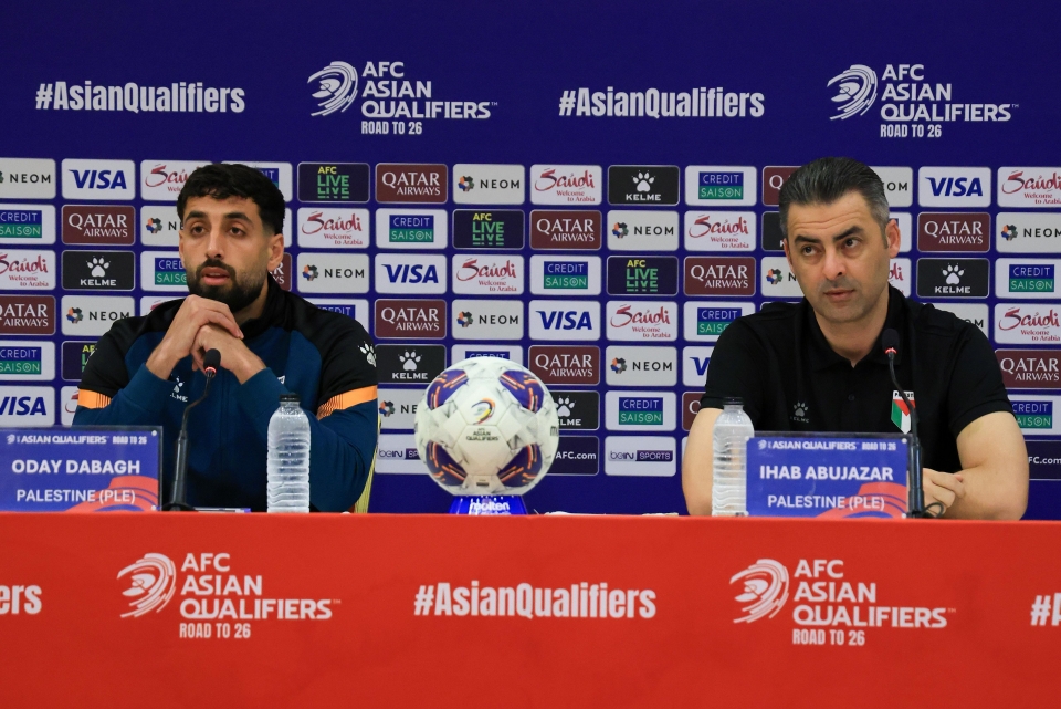 أبو جزر والدباغ: جاهزون للقاء عُمان وهدفنا النقاط الثلاث والتأهل للملحق